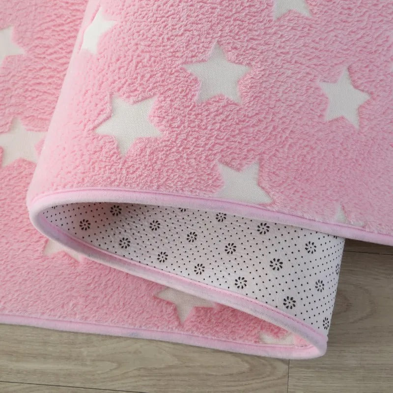 Tapete LUNAS Y ESTRELLAS Alfombra Luminosa Niños | 150x60cm Pie De Cama Luna