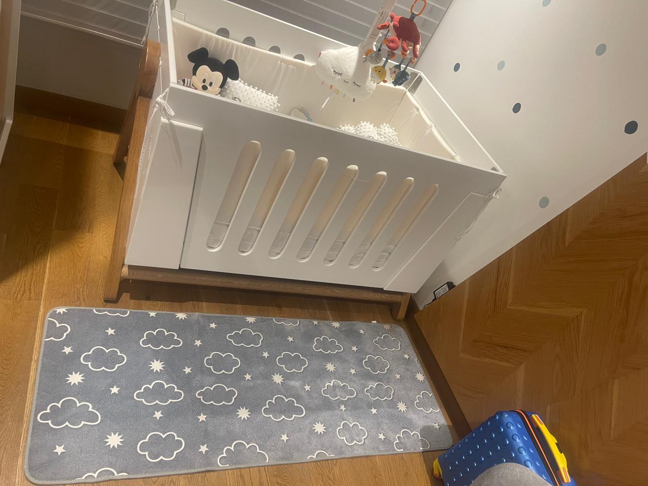 Tapete DISEÑO NUBES Alfombra Luminosa Niños | 150x60cm Pie De Cama Nube