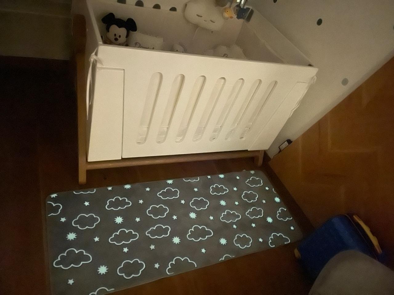 Tapete DISEÑO NUBES Alfombra Luminosa Niños | 150x60cm Pie De Cama Nube