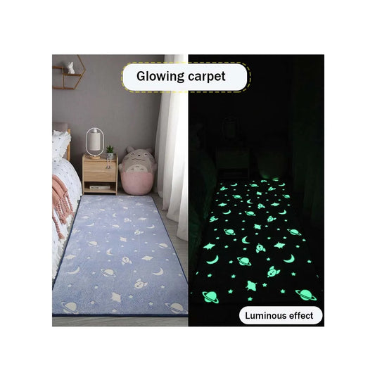 Tapete DINOSAURIOS Alfombra Luminosa Niños | 150x60cm Pie De Cama Dinosaurio